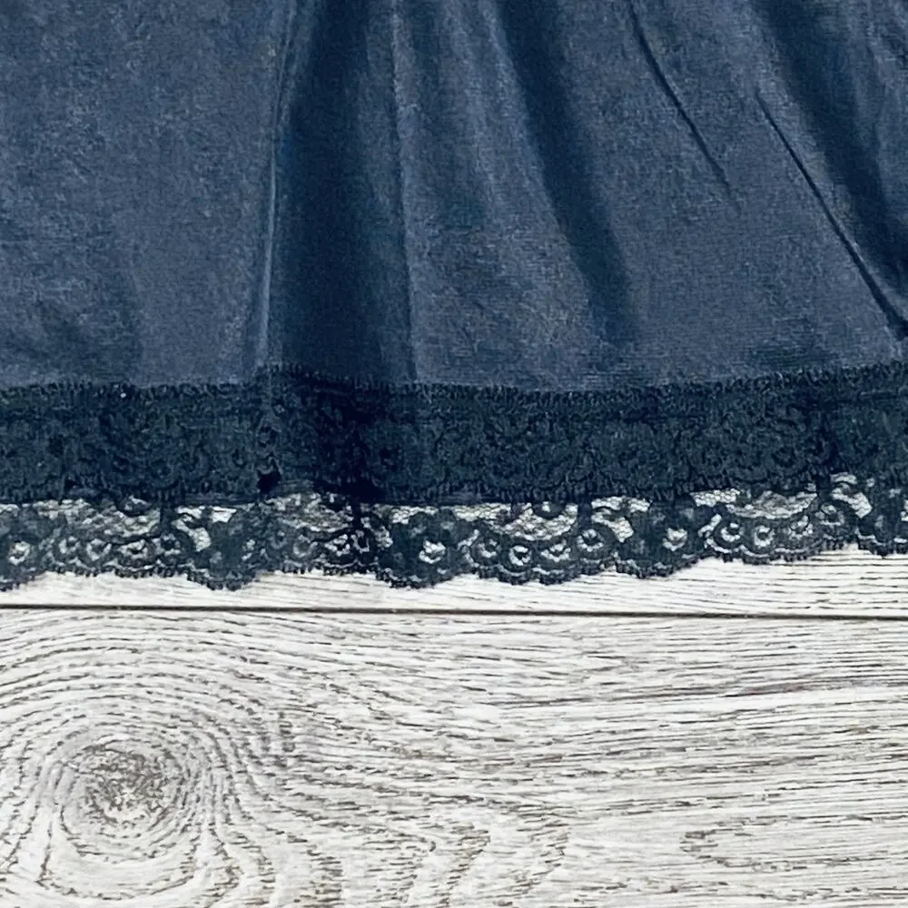 Vintage Half Slip Skirt Womens Large Nylon Lace Trim Underskirt Lingerie 90s 80S